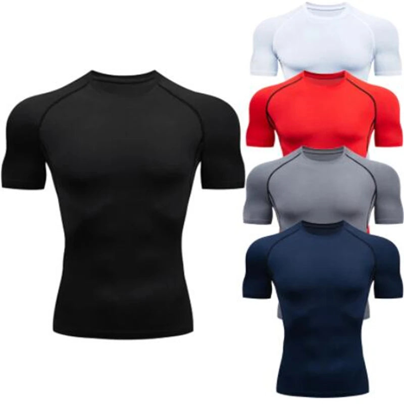 Compression Elastic T Shirt Men Quick Dry