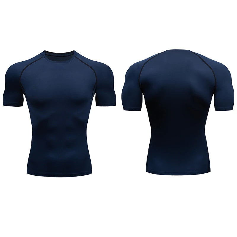 Compression Elastic T Shirt Men Quick Dry