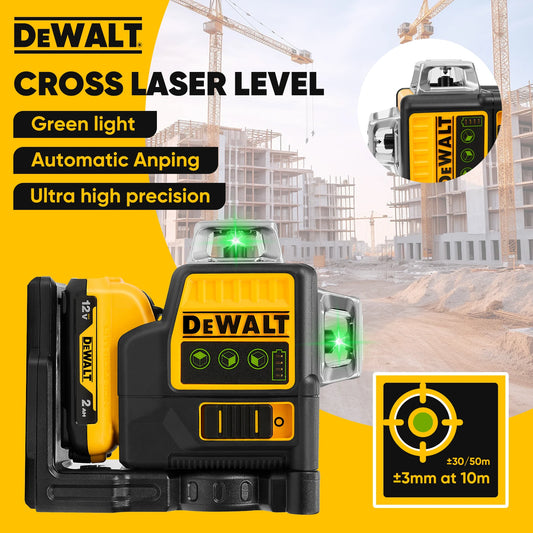 DEWALT! 360 Degree Vertical Horizontal Green Light Level. + Battery 12V Max